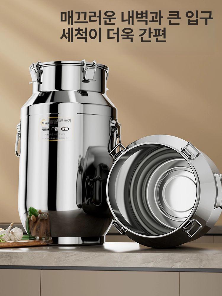 발효통 저장용기 스테인리스 대용량 우유통 액체 운반 탱크 - 상세 이미지 2