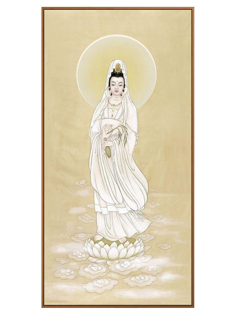 탱화 족자 선녀 법당용 불교그림 종교화 관음보살 대형 무속 벽장식 액자 - 상품 이미지