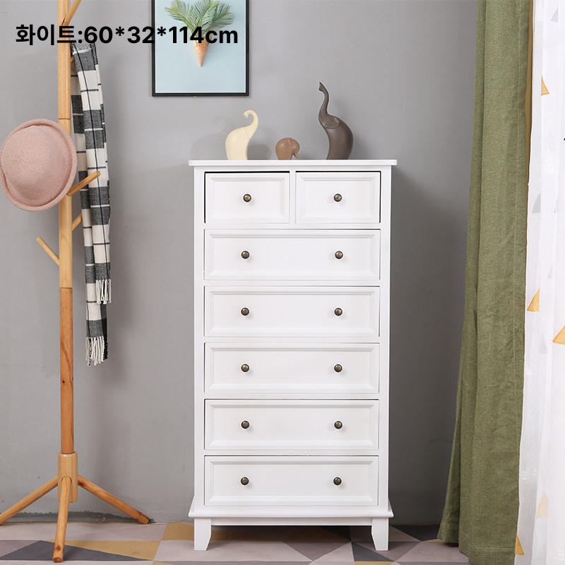5단 6단 7단 서랍장 원목 깔끔한 와이드 수납장 선반 슬라이딩 - 상세 이미지 3