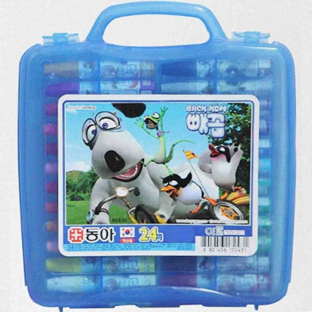 탑몰 남아 크레파스 24색 부드러운크레용 어린이색칠놀이 수채크레파스