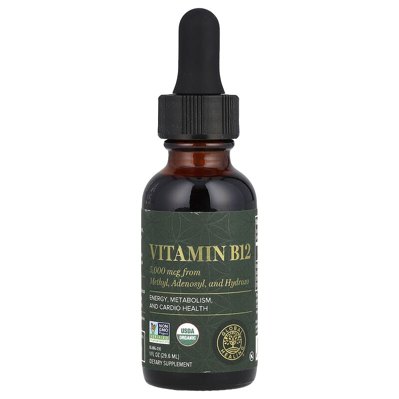 Global Healing 비타민B12 5000mcg 29.6ml, 4개 - 상세 이미지 2