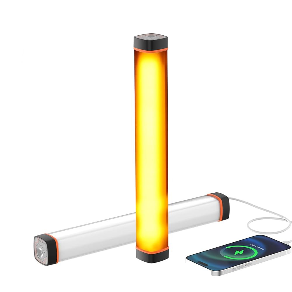 드 LED 캠핑 랜턴 충전식, 6000mAh 파워 뱅크, 6가지 모드의 마그네틱 조명, 휴대용 손전등, 중단 하이킹 비상 허리케인을 위한 IP65 방수 텐트 조명 - 상품 이미지