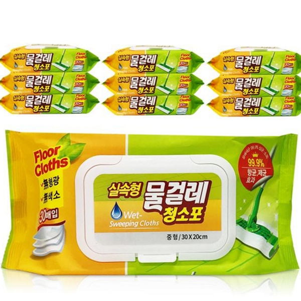 습식 물걸레 청소포 바닥 일회용 청소포 중형 티슈 간편 - 상품 이미지