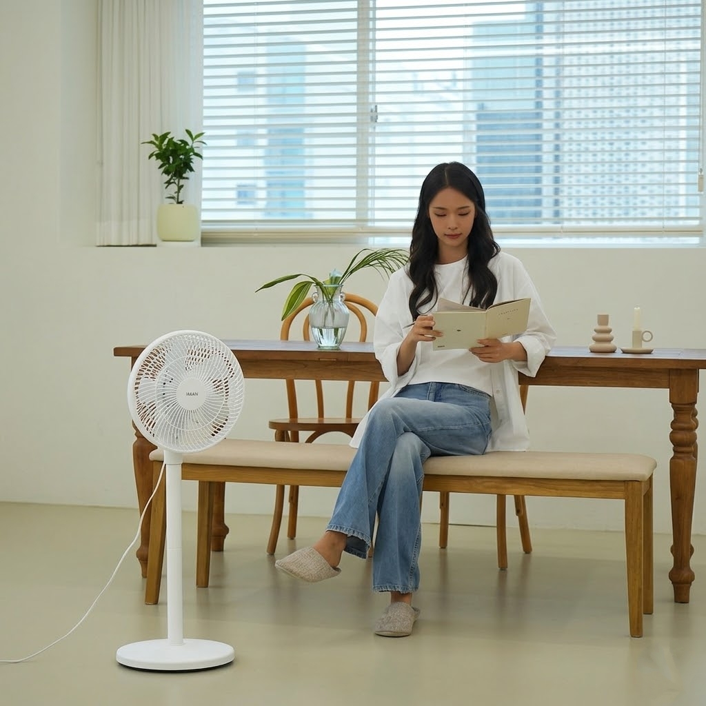 가정용선풍기 저소음 원룸 침실 스탠드형 좌식용 탁상용선풍기 29cm - 상세 이미지 2