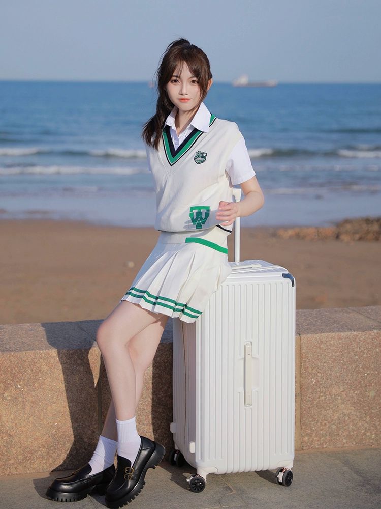 캐리어 대형 여행용 화이트 대용량 초 바퀴 프레임 승무원 튼튼한 - 상세 이미지 3