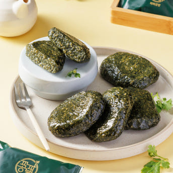 파파공방 현미 밥알 쑥떡 제주 해풍쑥떡 맛집 쑥찰떡 식사대용떡 건강간식 70g, 24개 이미지 3
