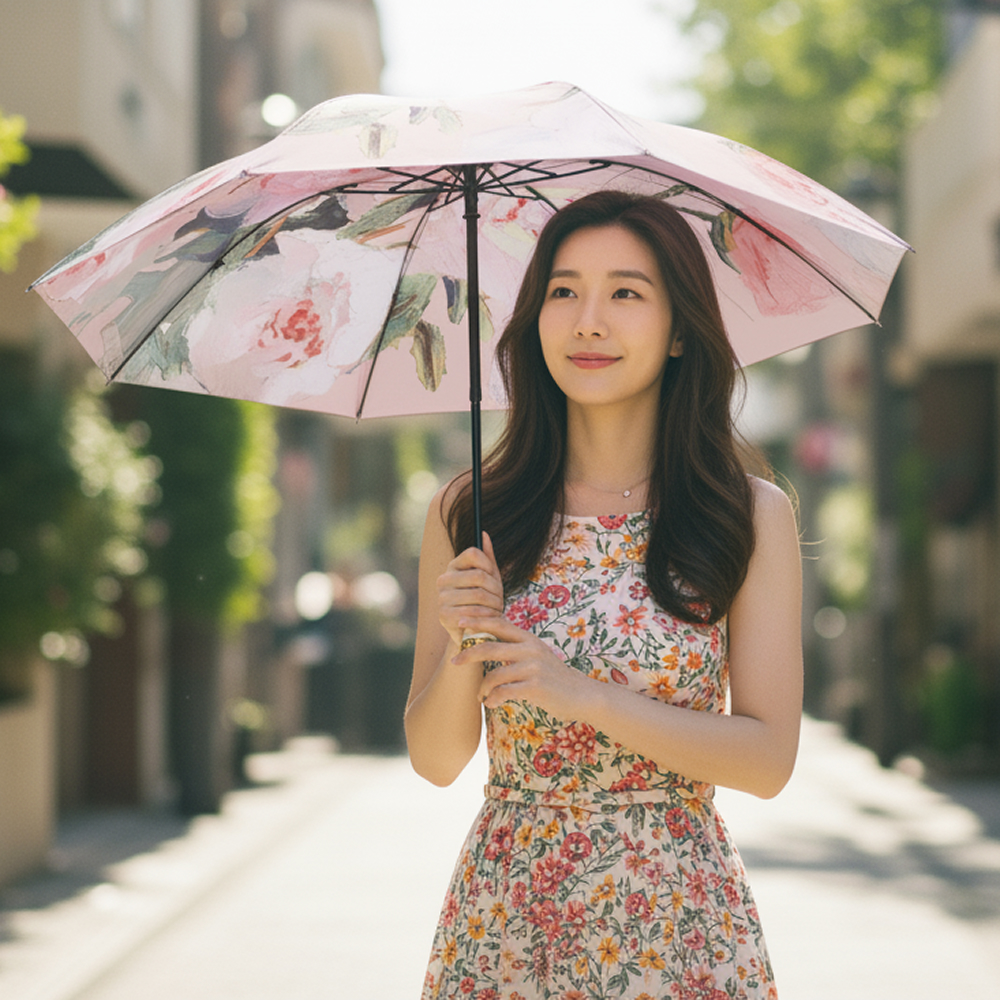 퍼블리코 2중 암막 플라워 아트 양산 - 상세 이미지 5