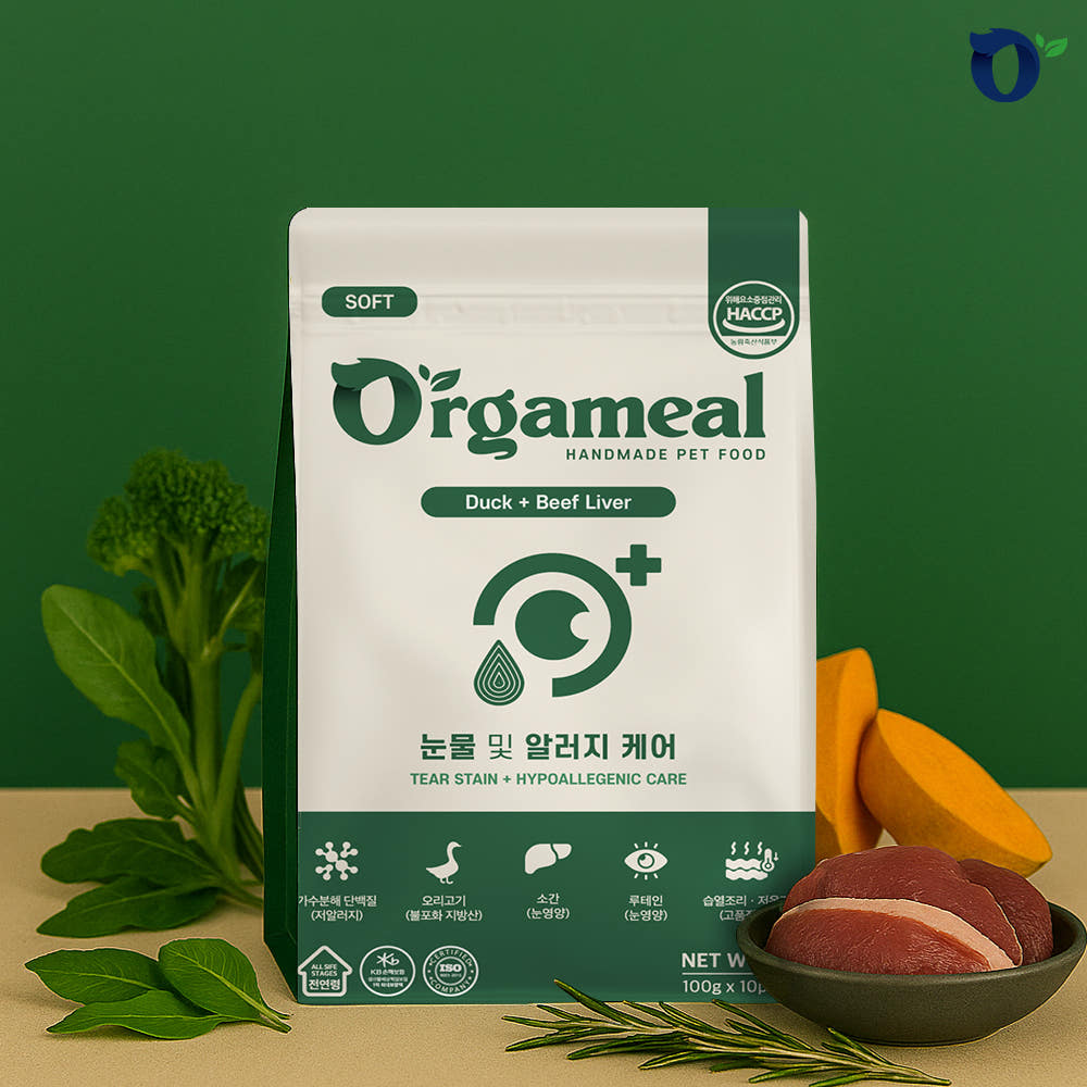 올가밀 강아지 소프트사료 가수분해 알러지케어 눈물사료 연어+소간, 1kg, 1개 이미지 7