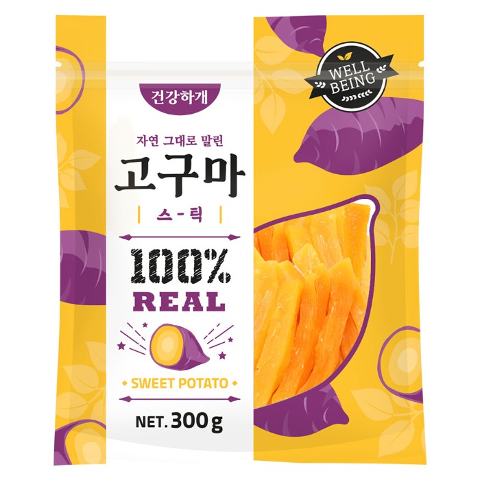 건강하개고구마스틱300G[5] 고구마, 300g, 1개 - 상품 이미지