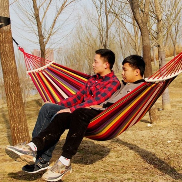 레인보우해먹 2인용 해먹 휴대용 캠핑 해먹 야외용 침대