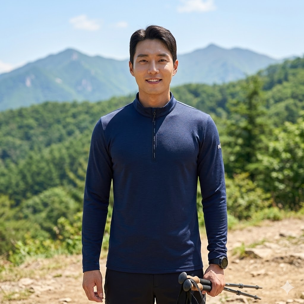 MILLET 여름 밀레 남자 봄 아웃도어 냉감 메가쿨 등산 긴팔티셔츠 - 상품 이미지