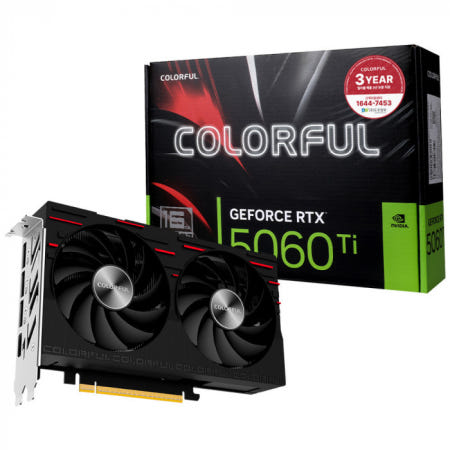 COLORFUL 지포스 RTX 5060 Ti GAMING DUO D7 16GB 도우정보 / M