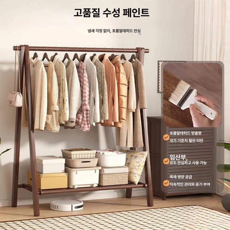 행거 옷장 수납 피팅 슬라이딩 나무 선반 드레스룸 서랍 장 이동식 - 상세 이미지 3