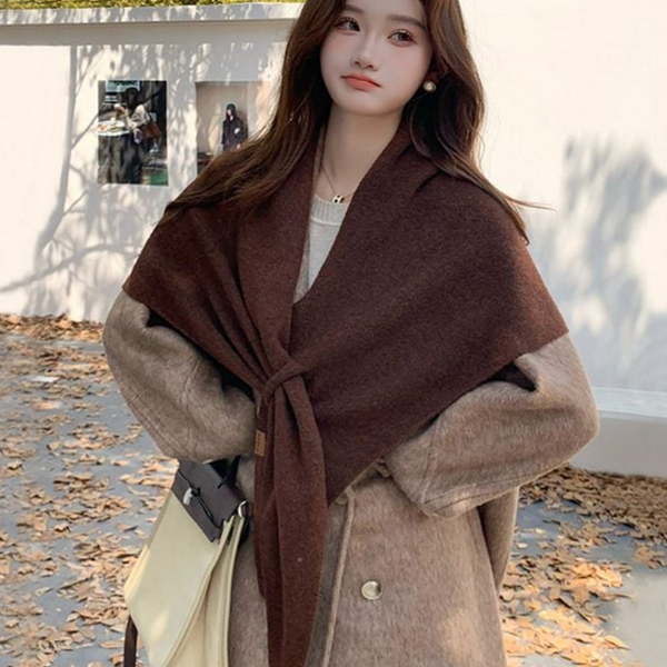 인조 여성 겨울 케이프 패션 여성 솔리드 케이프 아크릴 - 상품 이미지