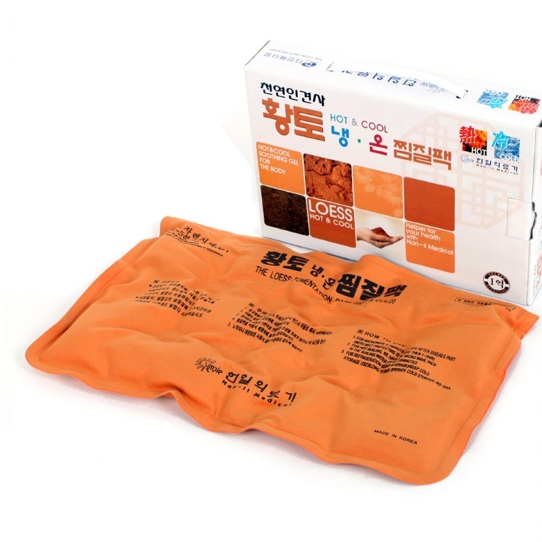 선물용 황토 찜질 팩 냉온 천연 인견 국산 - 상품 이미지