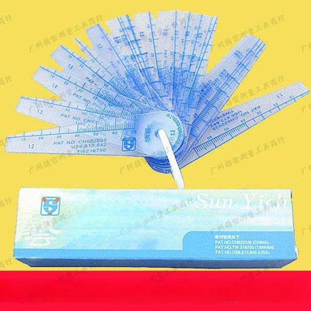 플라스틱 갭게이지 두께측정기 간격 PVC 고정밀 투명 0.05-1.0mm 13 장 - 상품 이미지