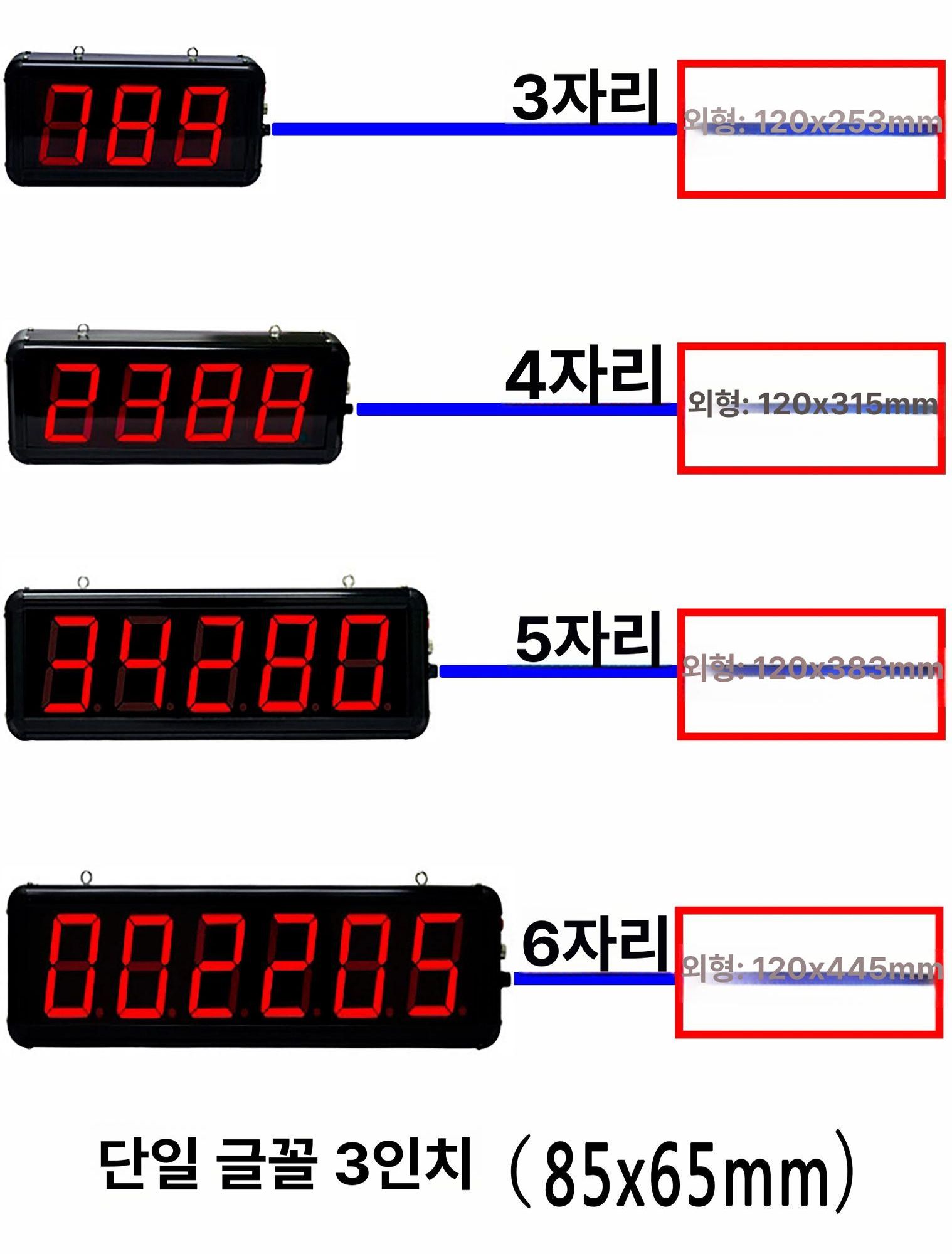 자기유도 카운터 디지털 계수기 인원 자동 체크 3위 카운터 - 상세 이미지 4