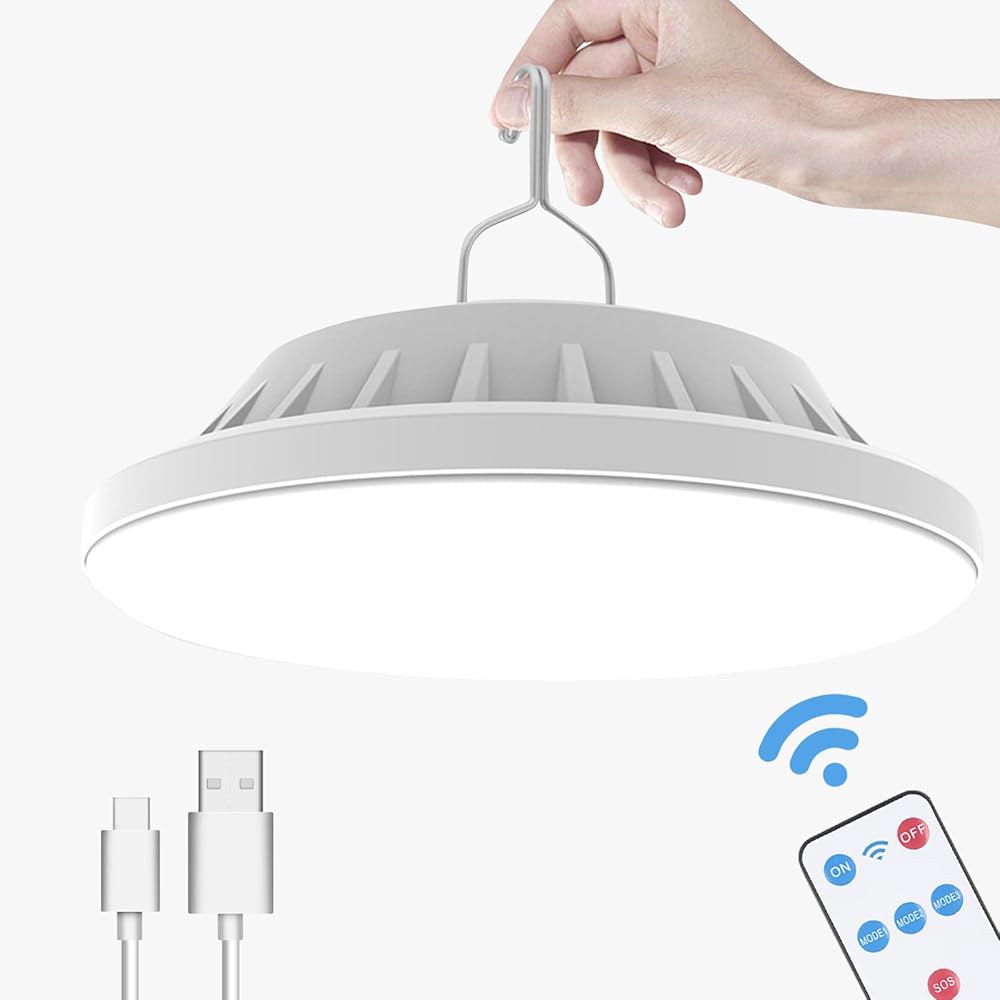 태양광 캠핑 랜턴 원격 텐트 조명 - 4000LM 휴대용 LED 걸이식 방수 USB 충전식 캠핑, 하이킹, 정전, 허리케인(LED 120개) 1 - 상품 이미지