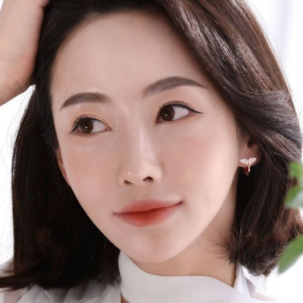 세련된 14k 귀걸이 원터치 고래 꼬리 귀걸이 데일리 선물용 - 상품 이미지