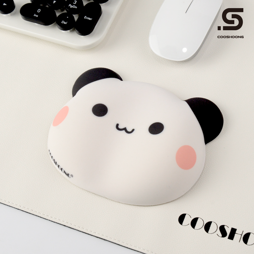 쿠슝 판다 팜레스트 마우스 손목 받침대 곰 마우스패드 손목 보호대 쿠션 - 상품 이미지