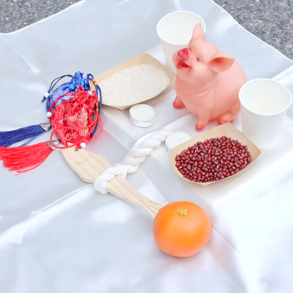 개업 고사상 신차 자동차 고사 세트 미니 고사상 세트 화이트 - 상세 이미지 3