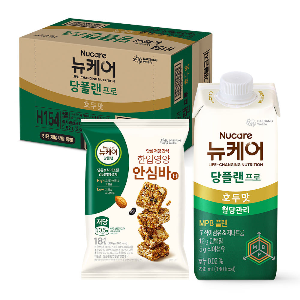 뉴케어 당플랜 프로 호두맛 230mL 24팩+당플랜 안심바 18입 가격 비교 대상웰라이프 본사쇼핑몰 뉴케어 당플랜 프로 호두맛 230mL 24팩+당플랜 안심바 18입