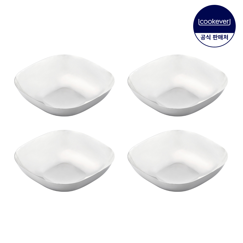 쿡에버 스텐 플랫볼 20cm 4P 세트 - 상품 이미지