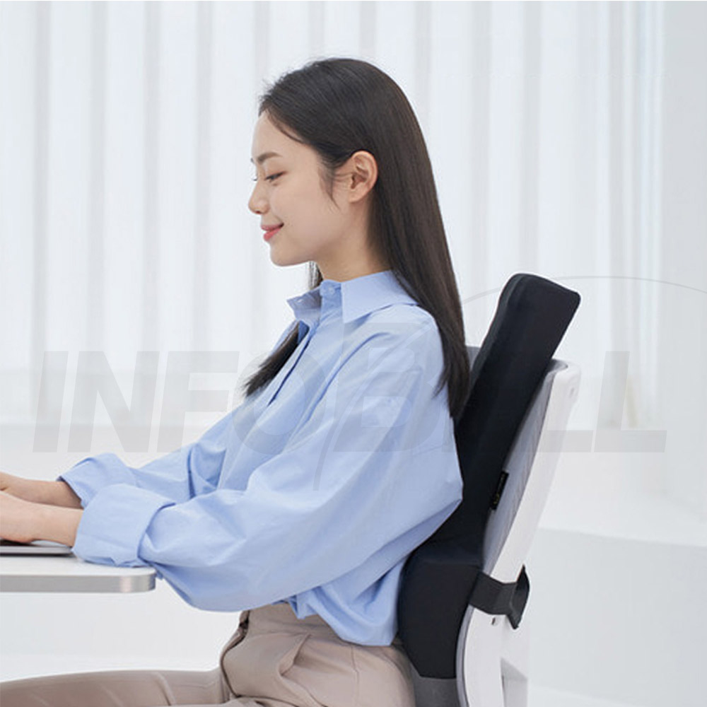 발란스코드 카이로프랙틱 쿠션 사무실 의자 허리받침대 메모리폼 바른자세 등받이 학생 직장인 허리 쿠션 - 상세 이미지 2