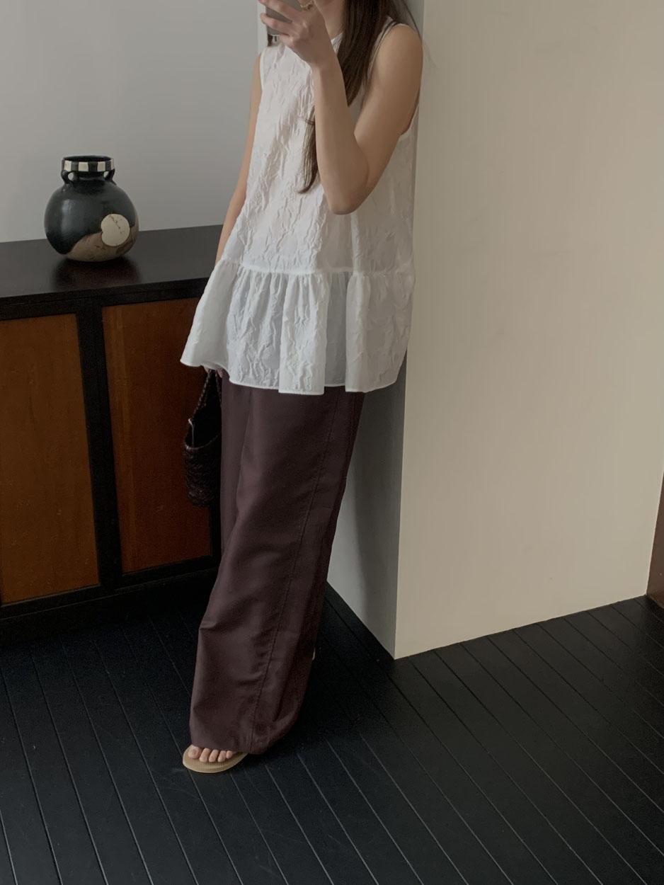 [블랙당일] 바스켓 에디 팬츠 일자 와이드 밴딩 슬랙스 (2c) 이미지 2