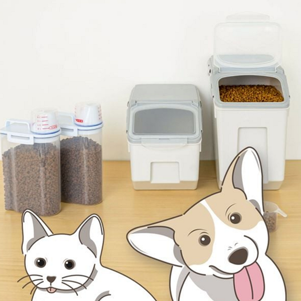 반려동물 강아지 사료 보관 통 애완 고양이 사료 보관 통 - 상품 이미지