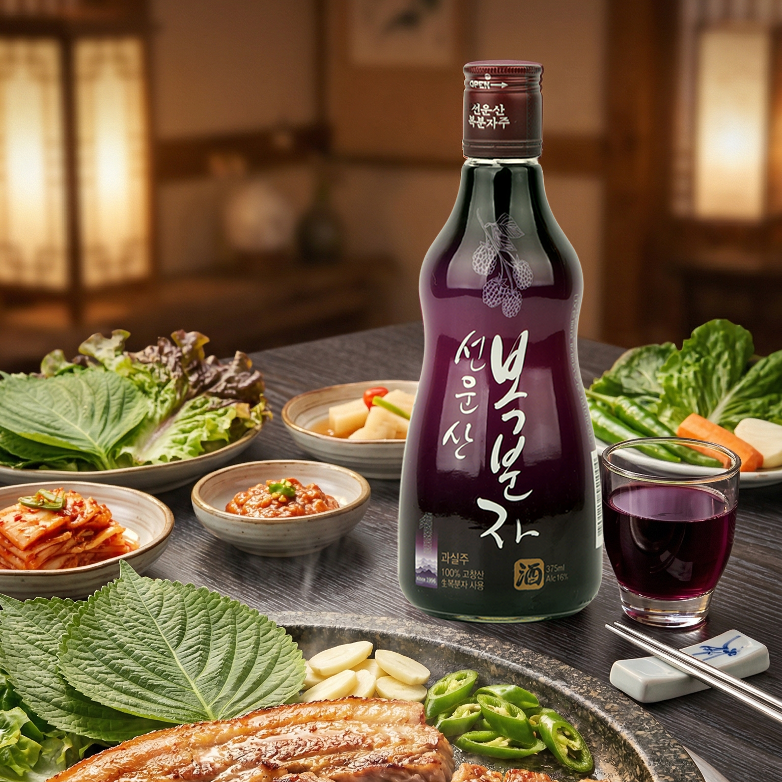 과실주 선운산 복분자주 16도 375ml, 1개 이미지 8