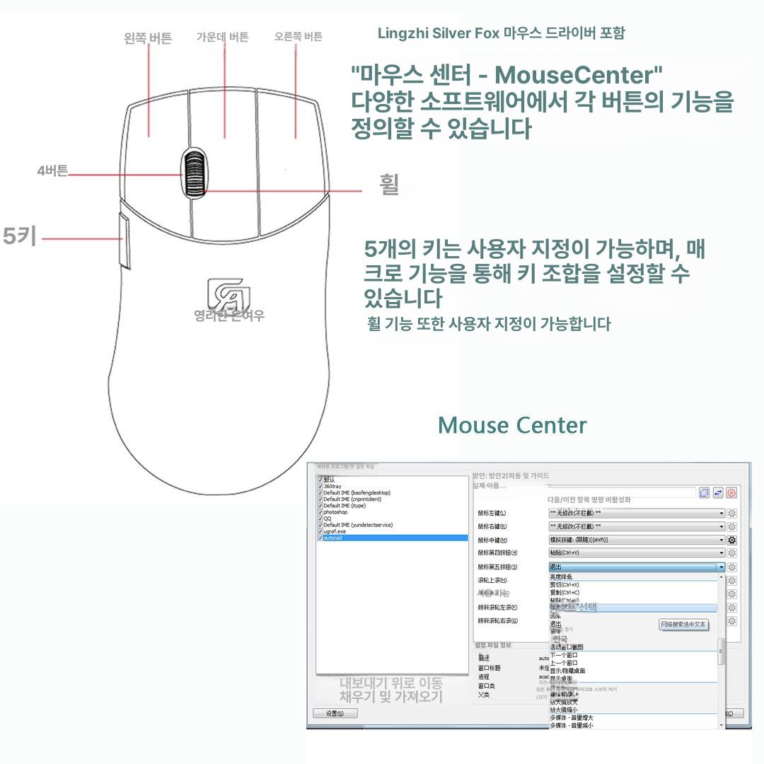캐드마우스 가 라운드 3버튼 사이드휠 전문가 클릭 캐드 마우스 컴퓨터 - 상세 이미지 4
