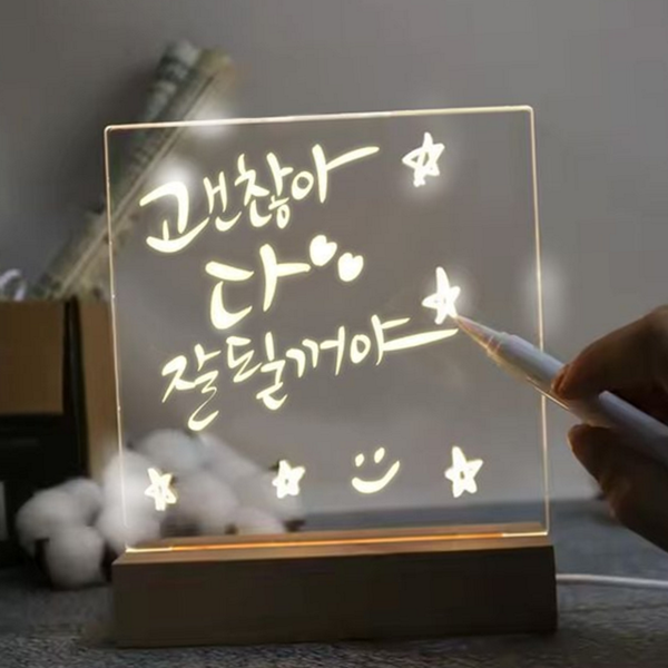 인테리어 led 메모 보드 카페용 탁상용 메모 보드 감성 발광 - 상품 이미지
