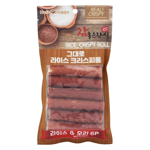 참좋은간식 그대로 라이스 크리스피롤 쌀+오리가슴살, 6개, 1개 - 상품 이미지