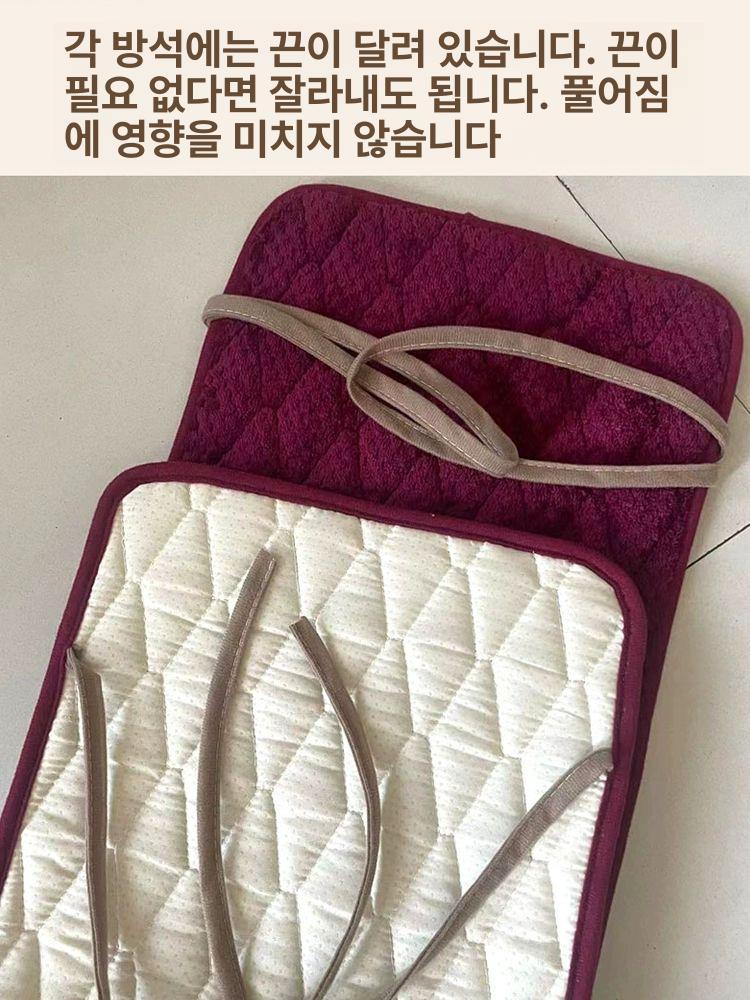 장의자 방석 40x120 다이닝 벤치 쿠션 스툴 식탁 깔개 누빔 시트 패드 - 상세 이미지 5