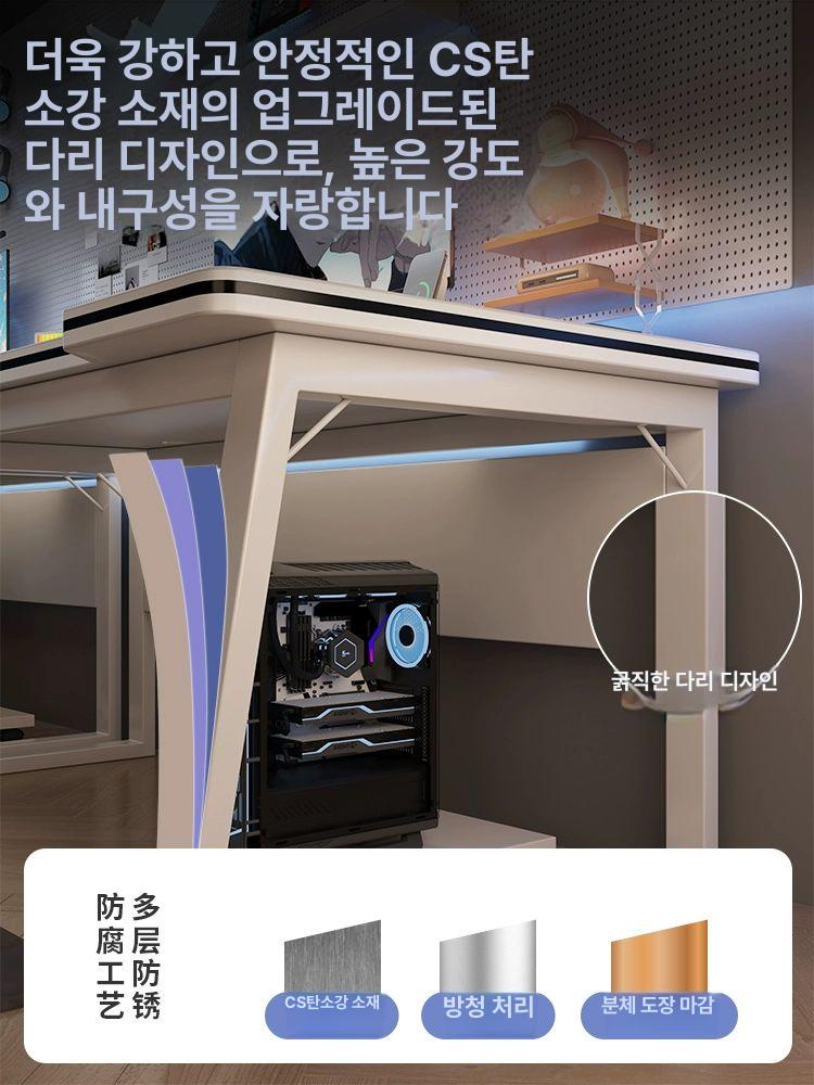 2인 컴퓨터 책상 멀티 커플 대형 와이드 게이밍 테이블 공부 넓은 데스크탑 팀원 더블 - 상세 이미지 3
