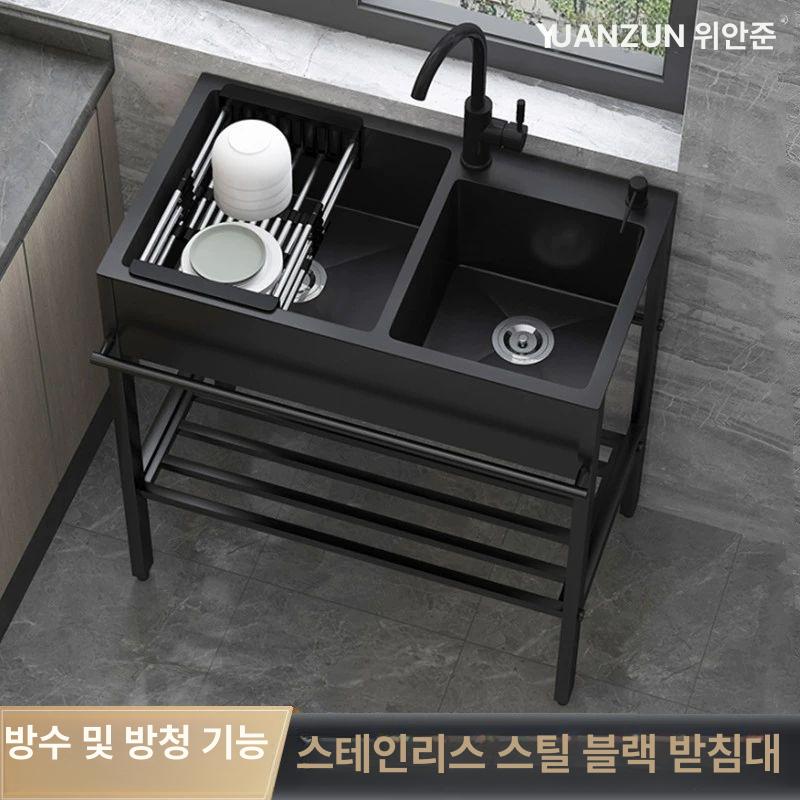 스테인리스 미니 싱크대 원룸 자취방 조립식 설거지 보조 선반 소형 - 상세 이미지 3