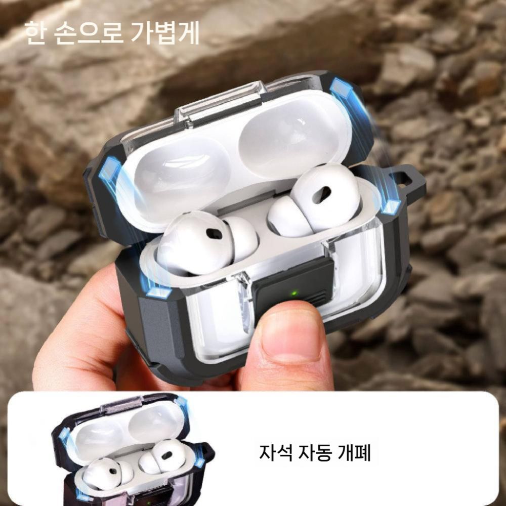 에어팟 프로 3세대 케이스 고리 스트랩 잠금 장치 맥세이프 자석 투톤 케이스 이미지 8