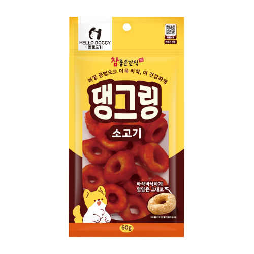 댕그링 도넛껌  60g 쇠고기, 60g, 1개 - 상품 이미지