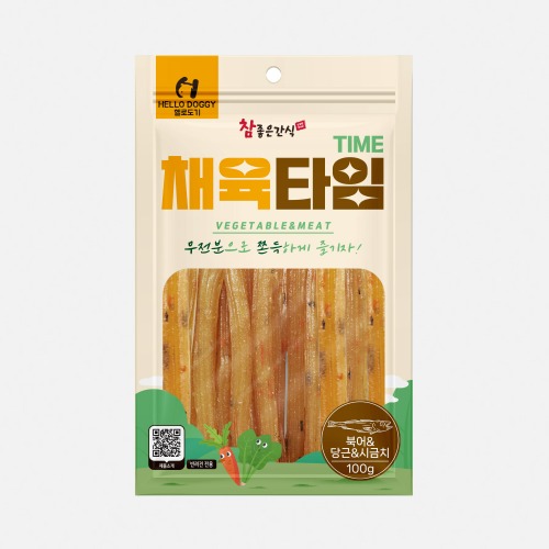 참좋은간식 채육타임 북어+당근+시금치, 100g, 1개 - 상품 이미지