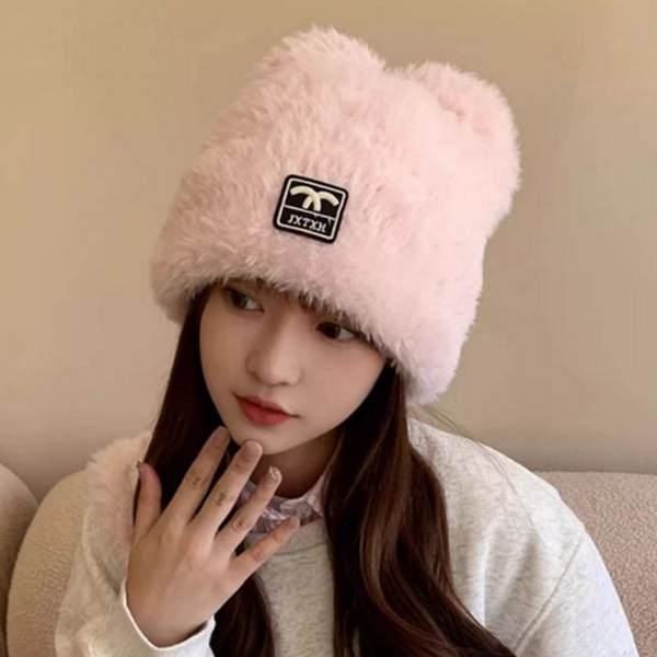 따뜻한 여성 방한 모자 뽀글이 귀여운 털 모자 - 상품 이미지