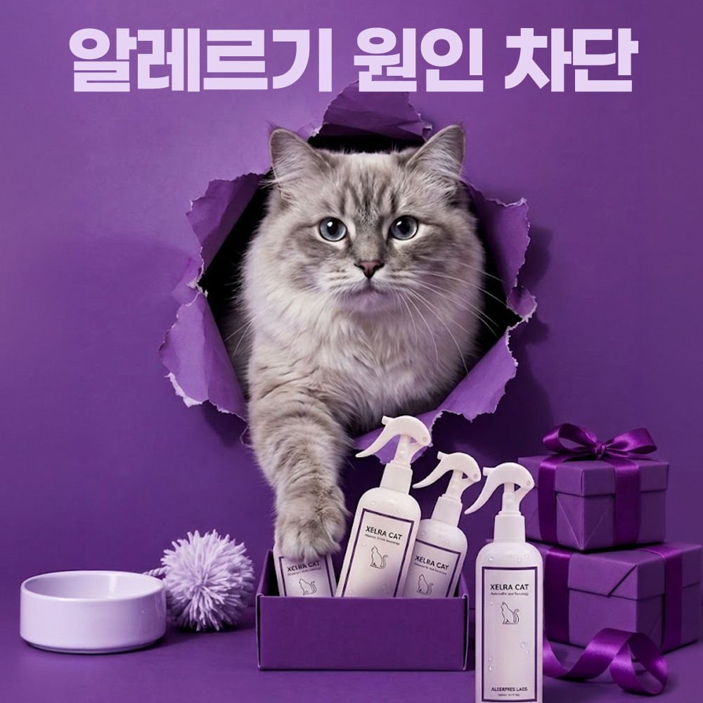 젤라캣 고양이 알레르기 스프레이 털·침구·소파 원인 관리 500ml - 상품 이미지