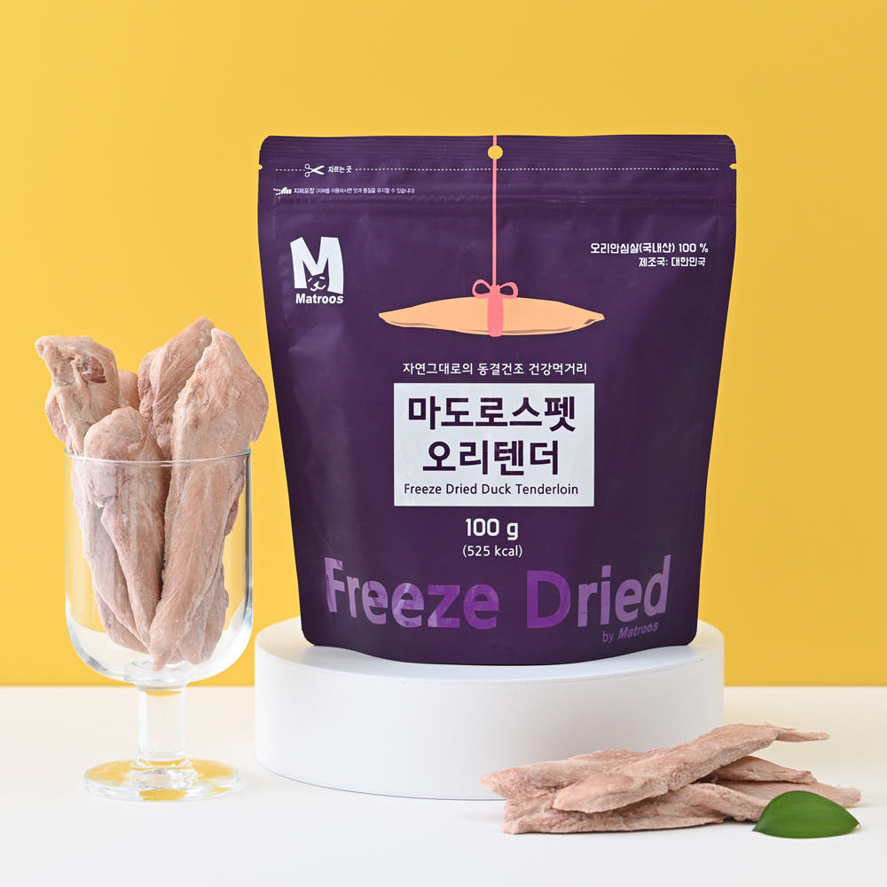 마도로스 펫 마도로스펫 오리텐더 대용량 100g 동결건조 간식