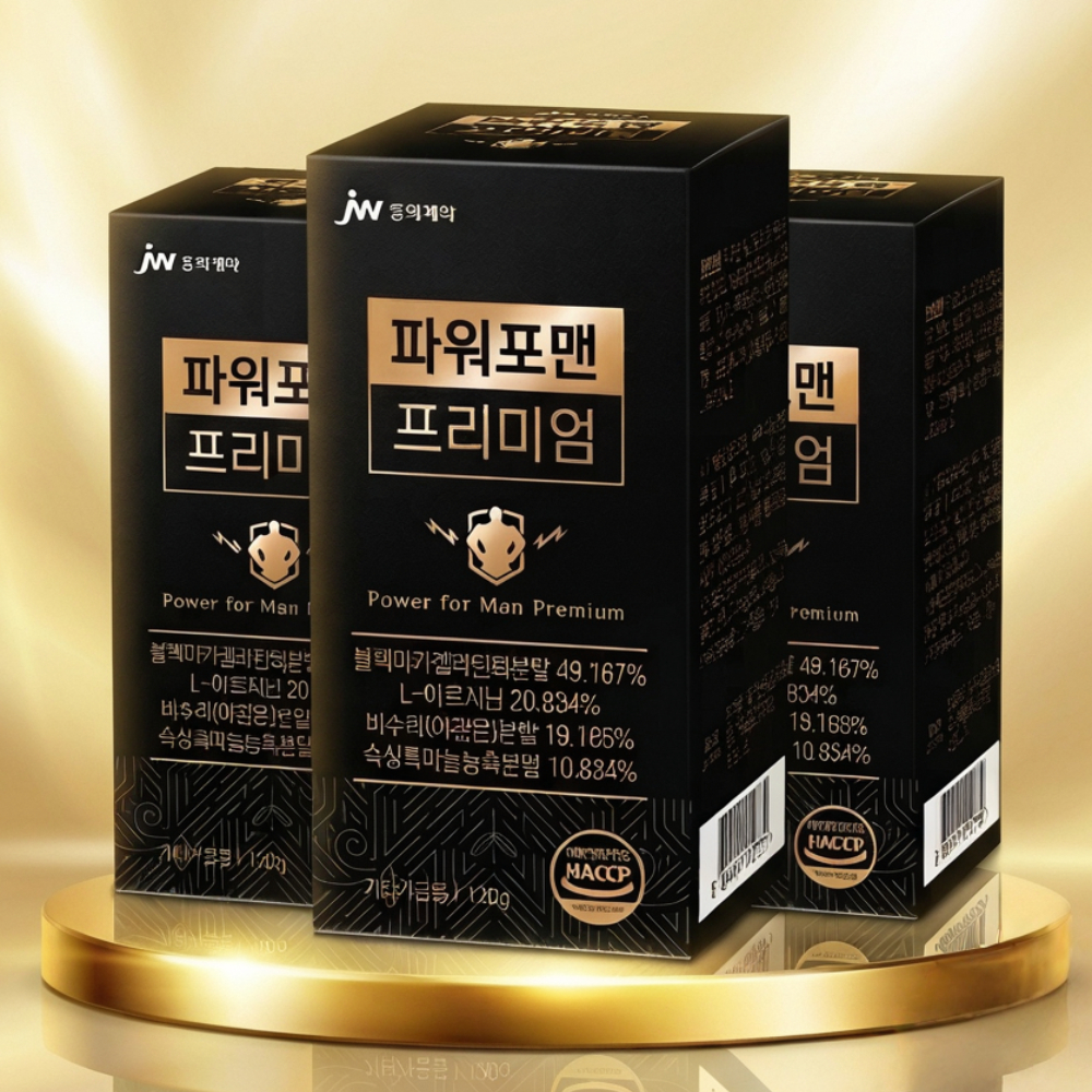 JW중외제약 블랙마카 아르기닌 초고함량 남성 활력 파워포맨 프리미엄 3개