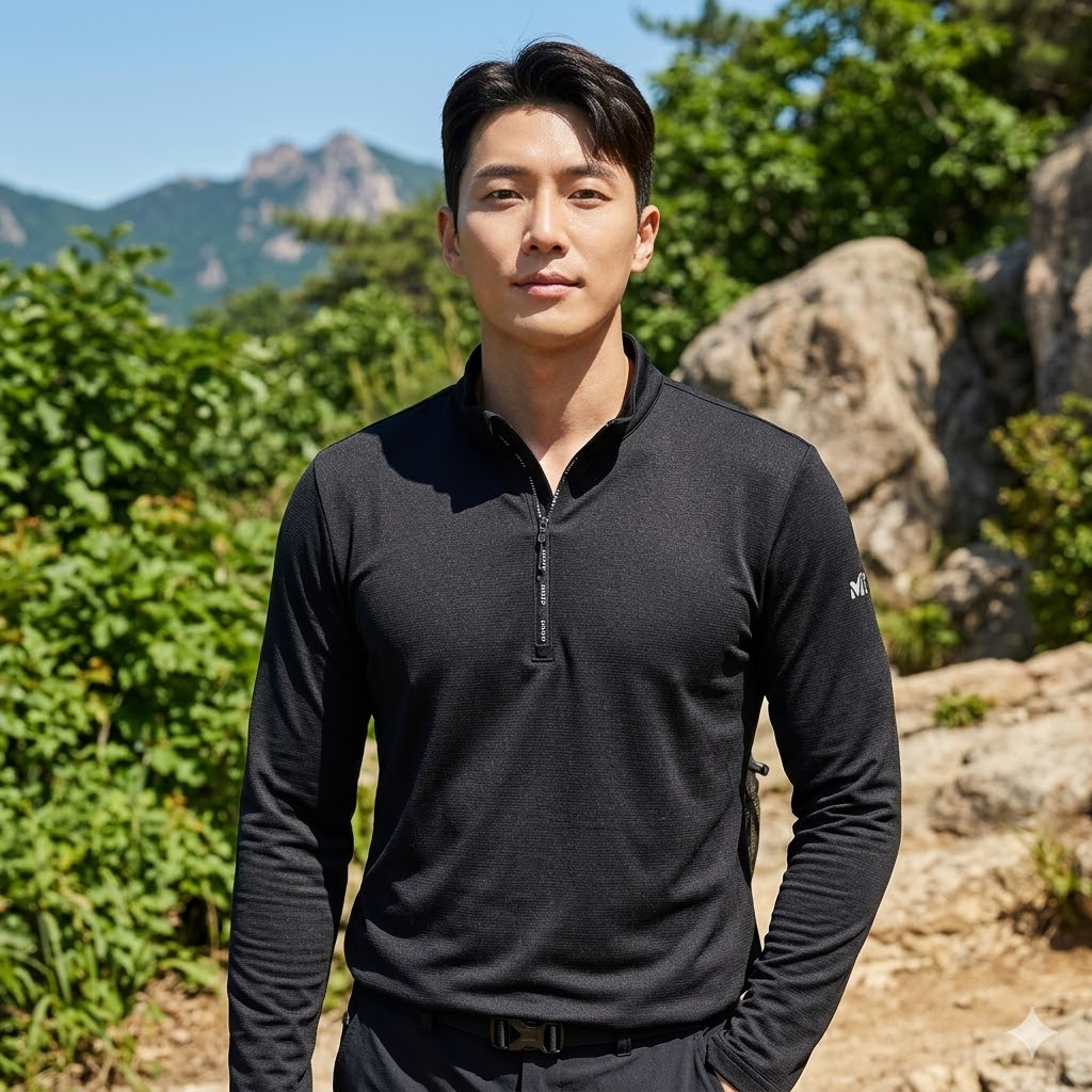 MILLET 밀레 남성 봄 아웃도어 냉감 스판 메가쿨 등산 긴팔티셔츠 - 상품 이미지