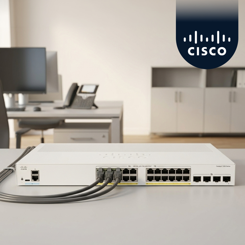 시스코 CISCO C1300-24P-4X 24포트 PoE+ 기가비트 스위치 10G 4SFP - 상품 이미지