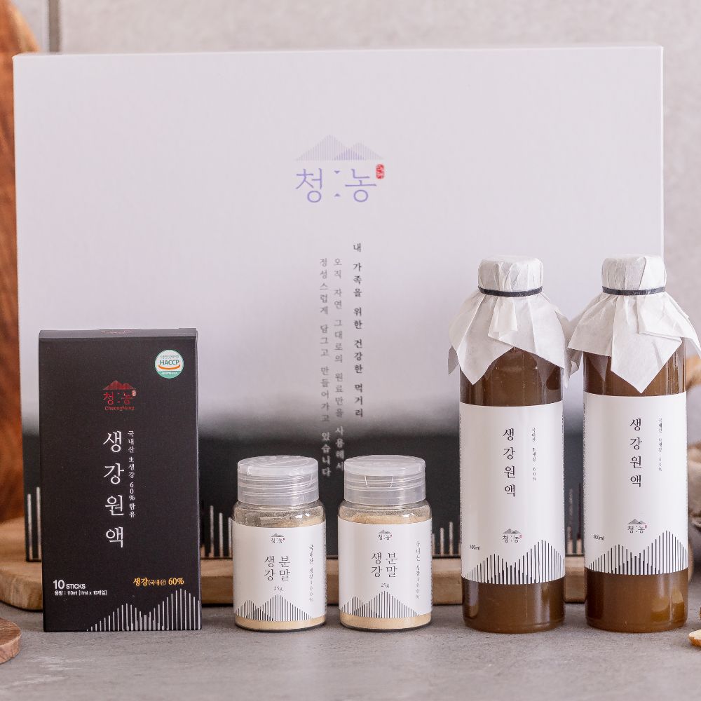 지리산 산청 청농 생강원액 5종 선물세트 2세트 - 상품 이미지