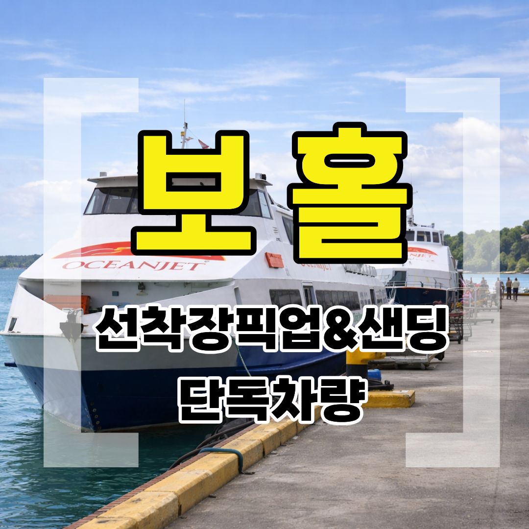 세부에서 보홀 도착 후 리조트 이동 탁빌라란 선착장 픽업 샌딩 단독차량 - 상품 이미지