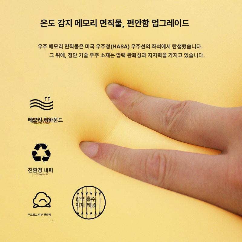 자세교정의자 등받이의자 나비 사무실 의자용 인체공학적 허리받침 요추 지지대 고급 플라스틱 컴포트 다크네이비 프리사이즈 - 상세 이미지 3
