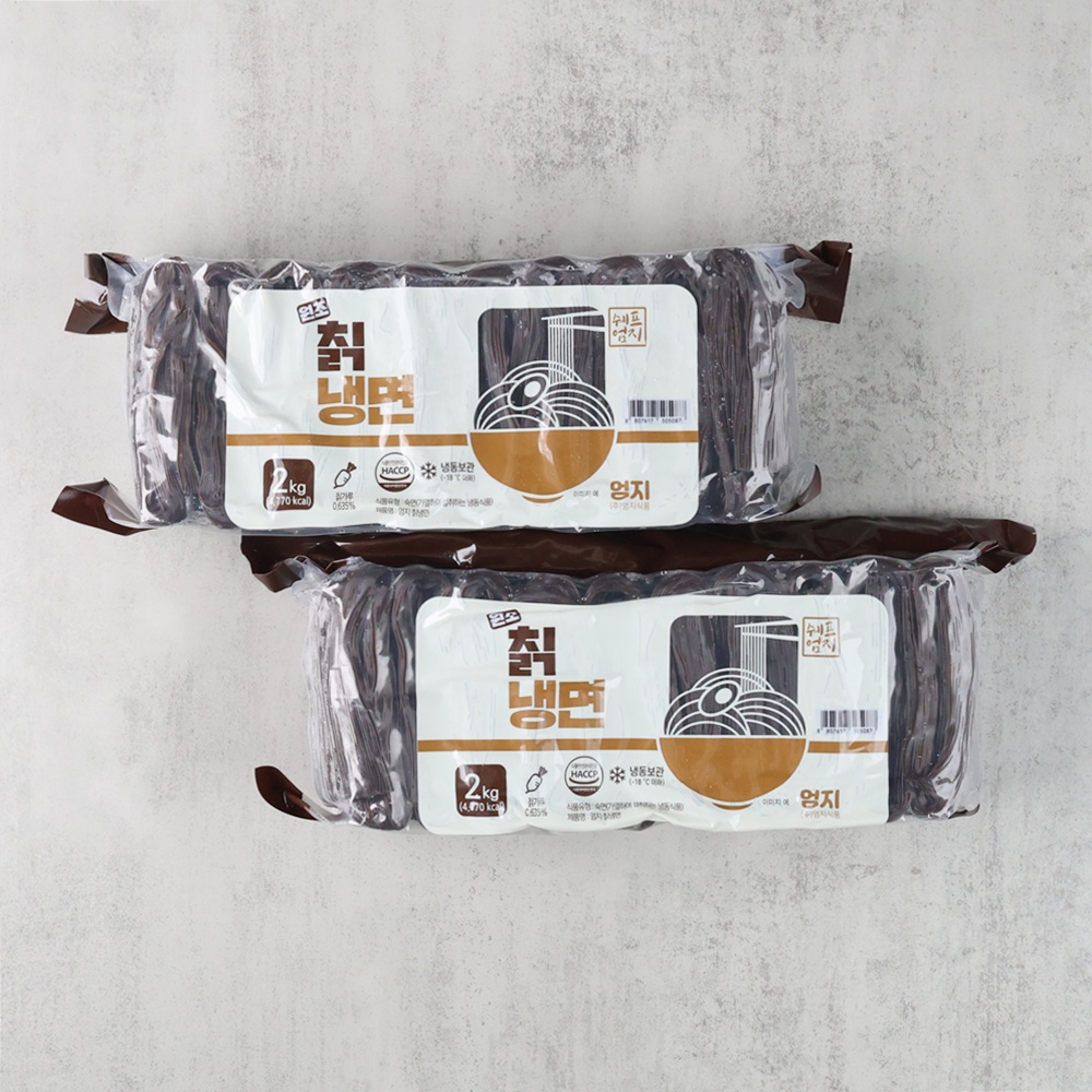 엄지 칡냉면사리 냉면면 2kg x 6개 업소용 물냉면 비빔냉면 - 상품 이미지